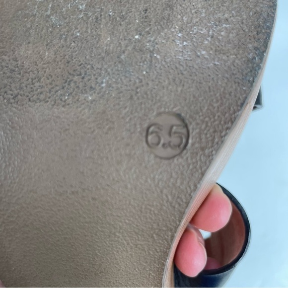 Seychelles Block Heel Black Leather Sandals Size 6.5 - Picture 7 of 7